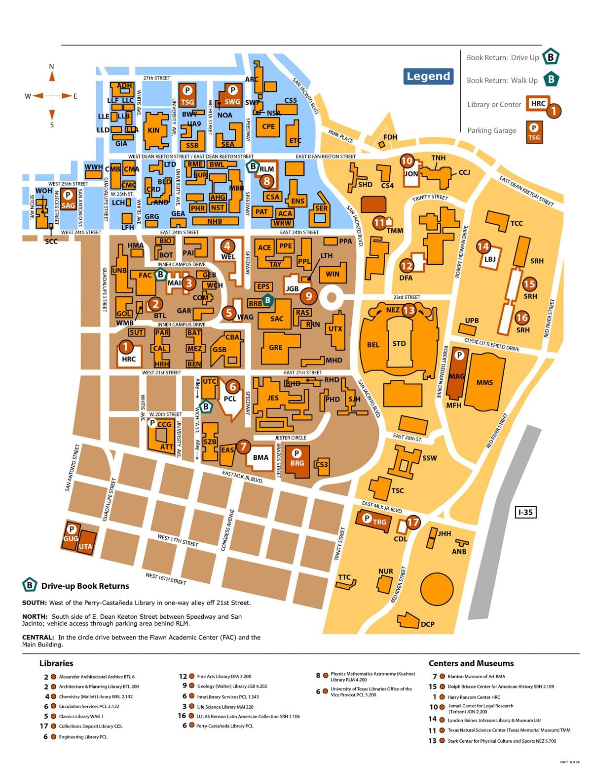 universiteit van texas, Austin kaart